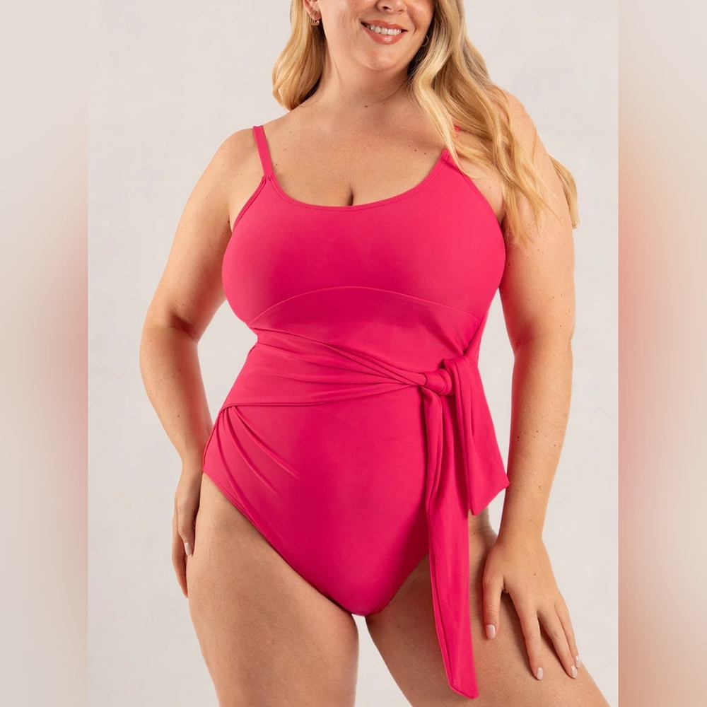 NWT Shapermint Tie Belt One Piece Swimsuit Size 4XL Slimming Shapewear
